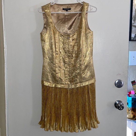 Betsey Johnson Dresses Betsey Johnson Gold Dress Vintage Poshmark